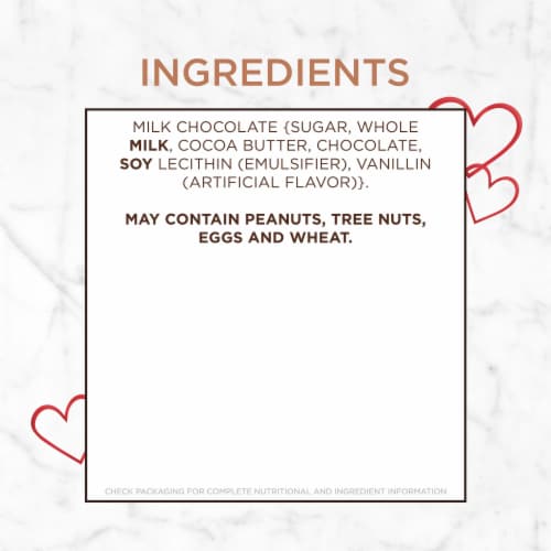 RUSSELL STOVER Valentine's Day One in a Billion Solid Milk Chocolate Candy Bar Perspective: top