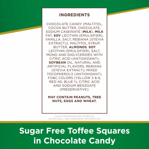 RUSSELL STOVER Sugar Free Toffee Chocolate Candy Bag Perspective: top