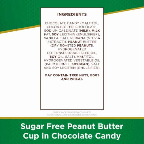 RUSSELL STOVER Sugar Free Peanut Butter Cup Chocolate Candy Bag Perspective: top