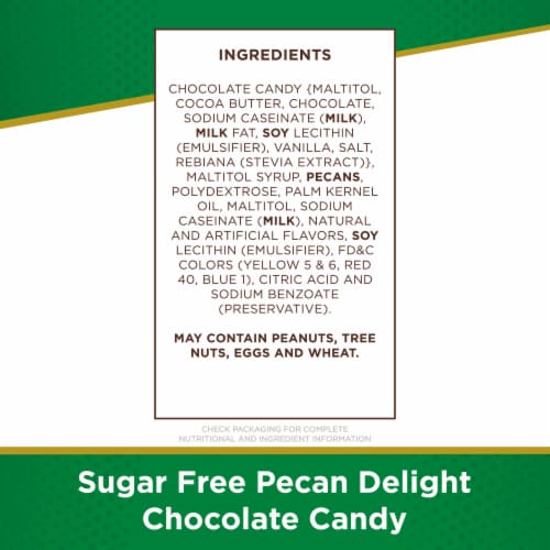 RUSSELL STOVER Sugar Free Pecan Delight Chocolate Candy Bag Perspective: top