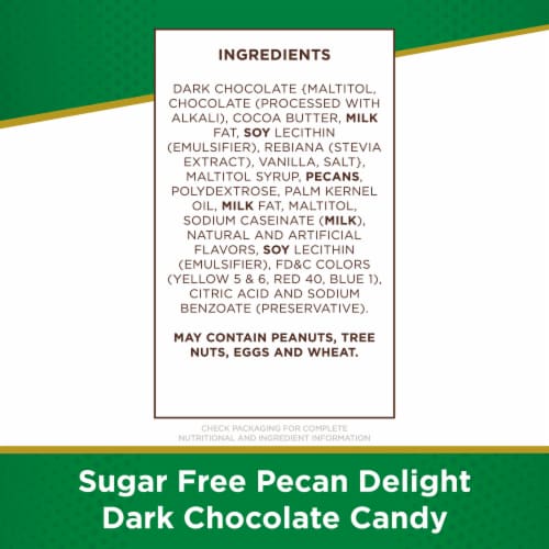 Russell Stover Sugar Free Dark Chocolate Pecan Delights Perspective: top