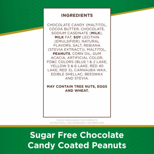 RUSSELL STOVER Sugar Free Chocolate Candy Coated Peanuts Bag Perspective: top