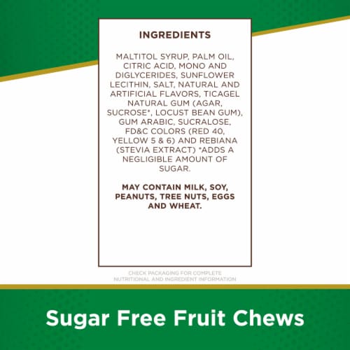 RUSSELL STOVER Sugar Free Fruit Chews Perspective: top