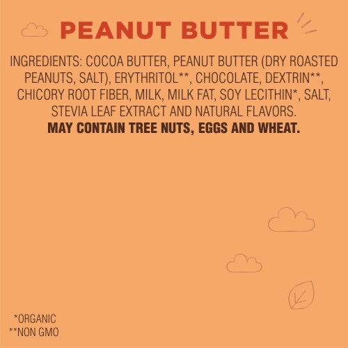 RUSSELL STOVER Joy Bites Peanut Butter Milk Chocolate Bar Perspective: top