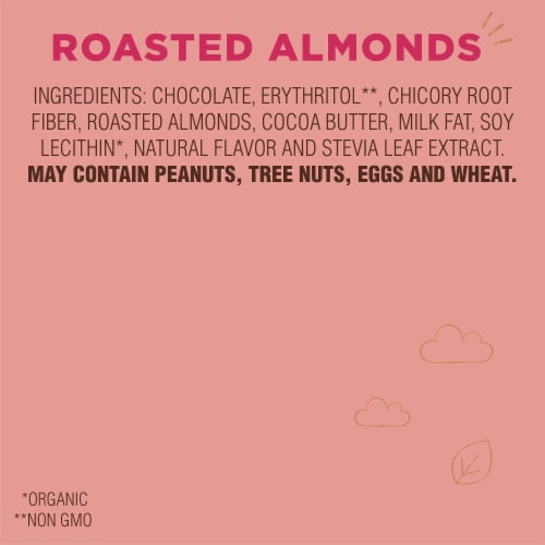 RUSSELL STOVER Joy Bites Roasted Almond Dark Chocolate Bar Perspective: top