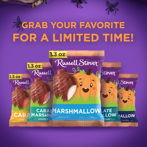 RUSSELL STOVER Halloween Milk Chocolate Marshmallow Pumpkin Perspective: top