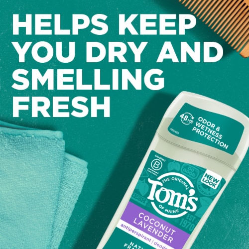 Tom's of Maine Natural Antiperspirant Deodorant for Women Coconut Lavender Perspective: top