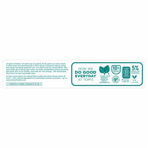 Tom's of Maine Fluoride-Free Antiplaque & Whitening Natural Toothpaste Peppermint Perspective: top