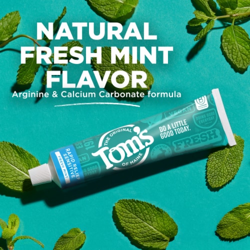 Tom’s of Maine Rapid Relief Toothpaste for Sensitive Teeth Fluoride Free Perspective: top