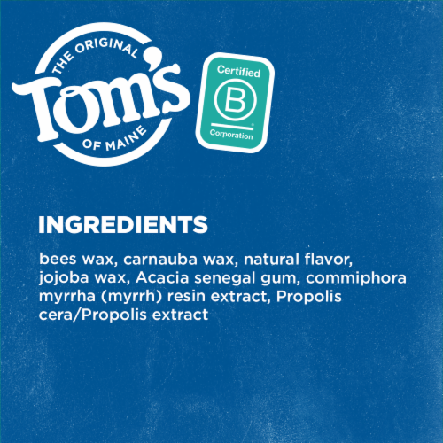 Tom's of Maine Naturally Waxed Antiplaque Flat Dental Floss Spearmint Perspective: top