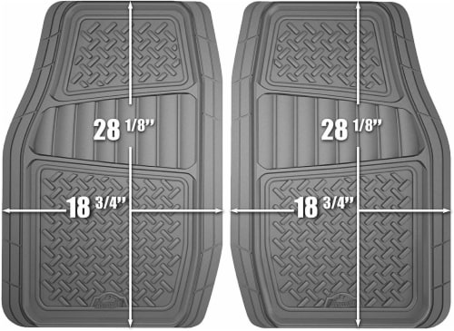Armor All Custom Access 78831 2-Piece Grey All Season Truck/SUV Rubber Floor Mat Perspective: top