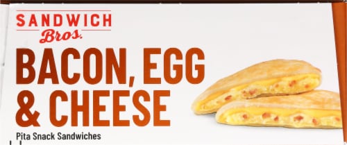 Sandwich Bros. Bacon Egg & Cheese Frozen Breakfast Sandwich Perspective: top