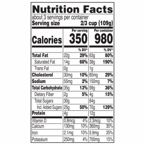 Magnum Milk Chocolate Vanilla Ice Cream Tub Perspective: top