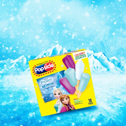 Popsicle Disney Frozen Berry Cherry and Raspberry Variety Mini Ice Pops Perspective: top
