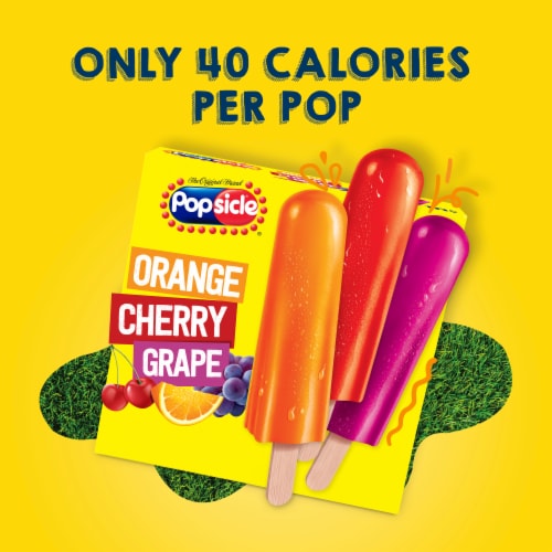 Popsicle Orange Cherry Grape Ice Pops Perspective: top