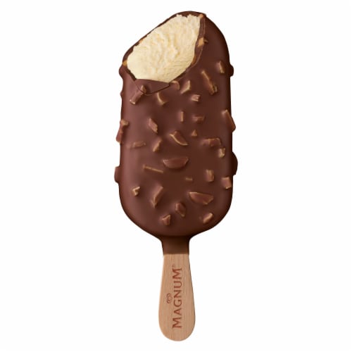Magnum Vegan Frozen Dessert with Non-Dairy Belgian Chocolate Almond Ice Cream Bar Perspective: top