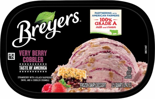 Breyers Very Berry Cobbler Ice Cream Perspective: top
