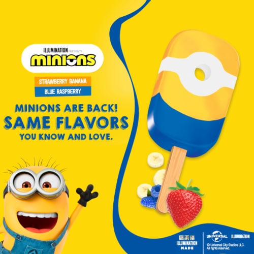 Popsicle Frozen Confection Bars Minion Perspective: top