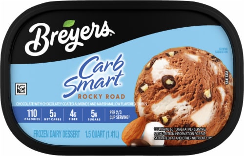 Breyer's® Carb Smart™ Rocky Road Ice Cream Tub Perspective: top