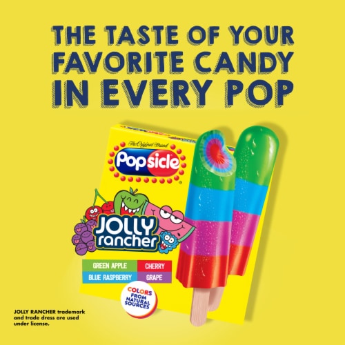 Popsicle JOLLY RANCHER Ice Pops Candy Flavor Ice Pop Perspective: top