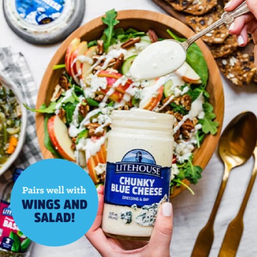 Litehouse Chunky Blue Cheese Dressing & Dip 13 fl oz Perspective: top