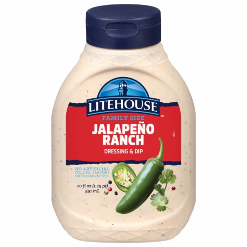 Litehouse Jalapeno Ranch Dressing & Dip Family Size 20 fl oz Perspective: top