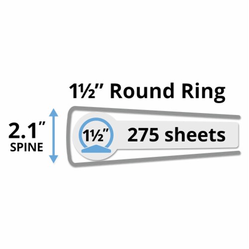 Avery® BNDR,RNG,11X8.5,1.5IN,BK 03401 Perspective: top