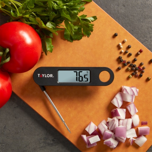 Taylor® Instant Read Folding Digital Thermometer Perspective: top