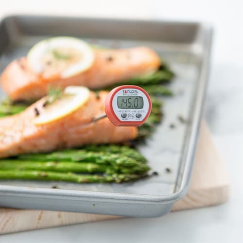 Taylor® Digital Instant Read Pocket Thermometer - Red Perspective: top