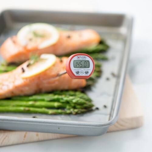 Taylor® Digital Instant Read Pocket Thermometer - Red Perspective: top