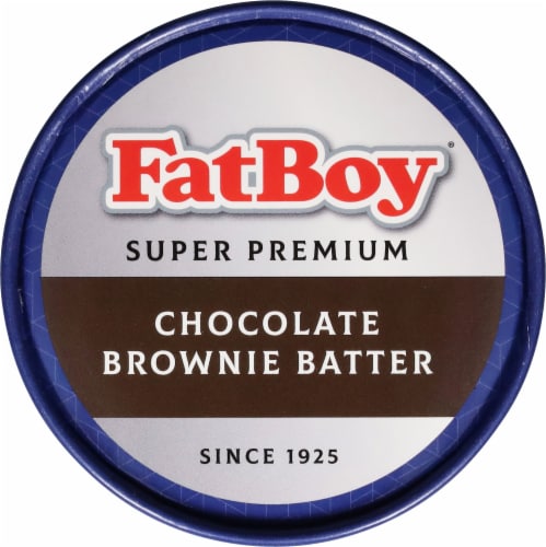 FatBoy® Double Chocolate Brownie Batter Ice Cream Tub Perspective: top