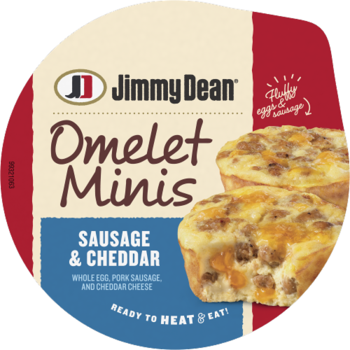 Jimmy Dean® Sausage & Cheddar Mini Omelet Perspective: top