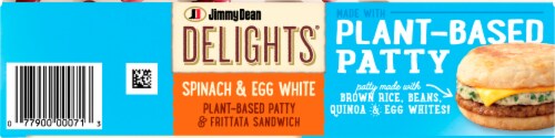 Jimmy Dean Delights® Spinach & Egg White Plant Based Patty & Frittata Sandwich Perspective: top