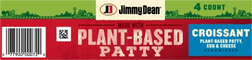 Jimmy Dean® Plant-Based Patty, Egg & Cheese Croissant Sandwiches Perspective: top