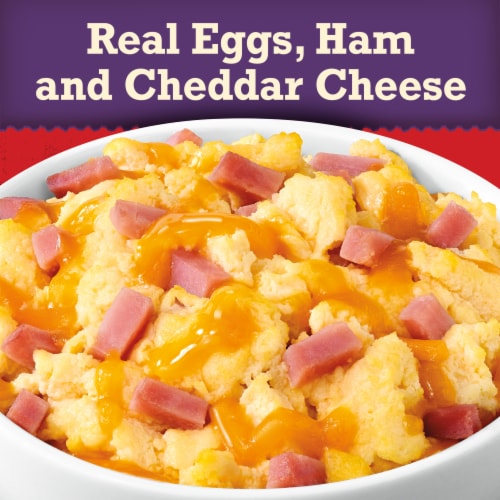 Jimmy Dean Simple Scrambles Ham & Cheddar with Real Eggs Ham and Cheddar Cheese Perspective: top