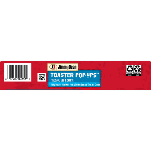 Jimmy Dean® Toaster Pop-Ups™ Sausage Egg & Cheese Pastries Perspective: top