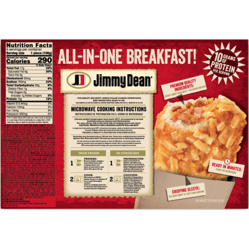 Jimmy Dean® Meat Lovers Stuffed Hash Browns Perspective: top