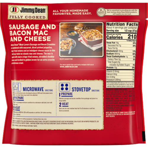 Jimmy Dean® Fully Cooked Meat Lovers Breakfast Crumbles Perspective: top