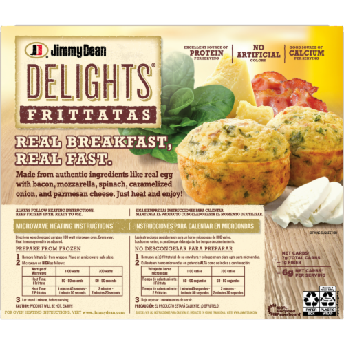 Jimmy Dean Delights® Bacon and Spinach Frittatas Perspective: top