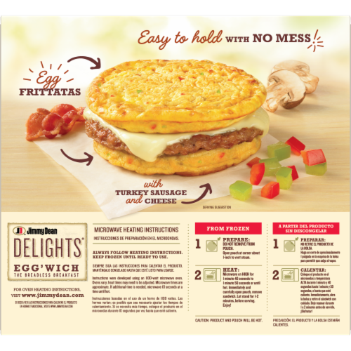 Jimmy Dean Delights® Ham Peppers & Mushroom Egg'wich Perspective: top