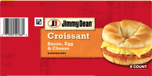 Jimmy Dean® Frozen Bacon Egg & Cheese Croissant Breakfast Sandwiches Perspective: top