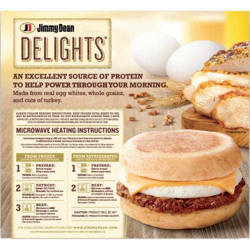 Jimmy Dean Delights® Turkey Sausage Egg White & Cheese English Muffin Sandwiches Perspective: top