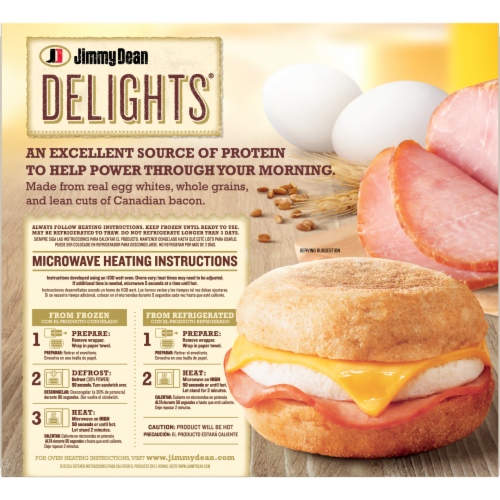 Jimmy Dean Delights® Canadian Bacon Egg White & Cheese English Muffin Sandwiches Perspective: top