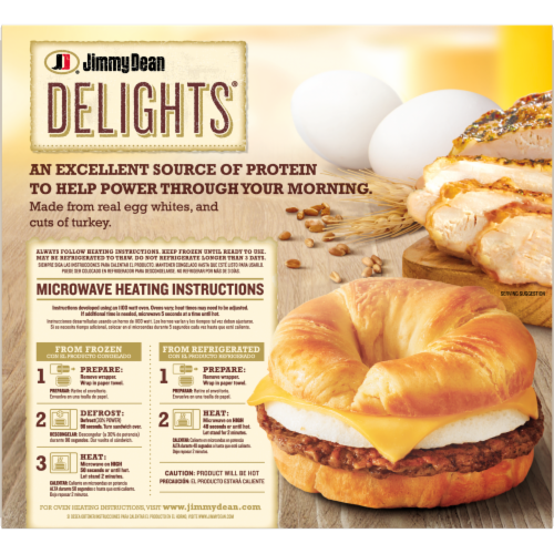 Jimmy Dean Delights® Turkey Sausage Egg White & Cheese Croissant Sandwiches Perspective: top