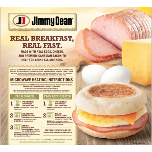 Jimmy Dean® Canadian Bacon Whole Cracked Egg & Cheese English Muffin Sandwiches Perspective: top