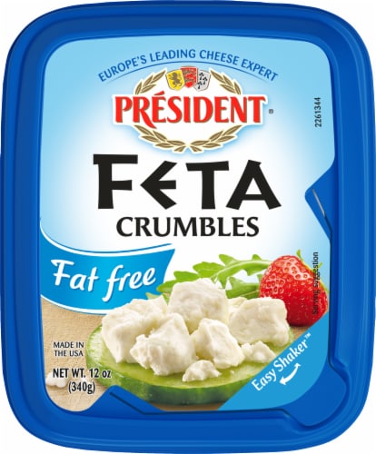 President Crumbled Feta Cheese Perspective: top
