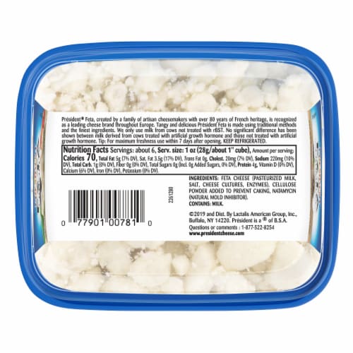 President Feta Cheese Crumbled Perspective: top