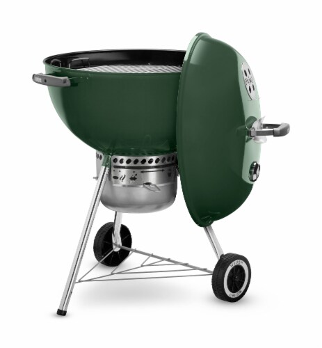 Weber® Original Kettle™ Premium 22” Charcoal Grill - Green Perspective: top