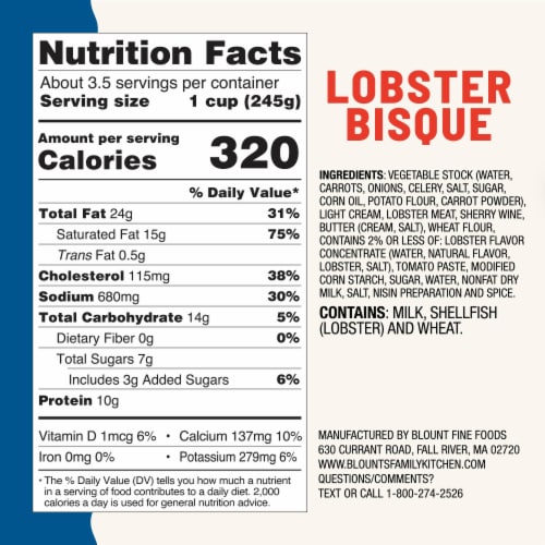 Blount Clam Shack Lobster Bisque Perspective: top