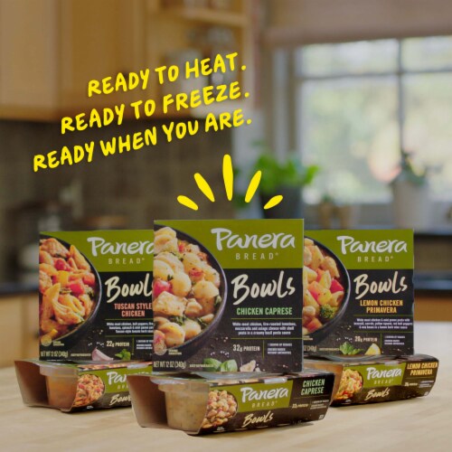 Panera Bread Ready-to-Heat Chicken Caprese Pasta Meal Perspective: top